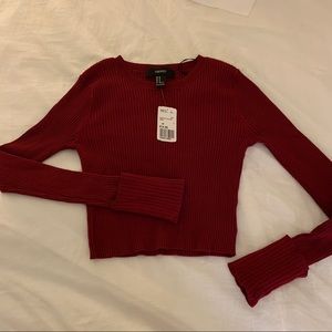 NWT Forever 21 Ribbed Crop Top Sweater
